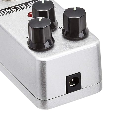 Amazon Basics Compressor Guitar Pedal, Fully Analog Circuit with True Bypass, Silver
