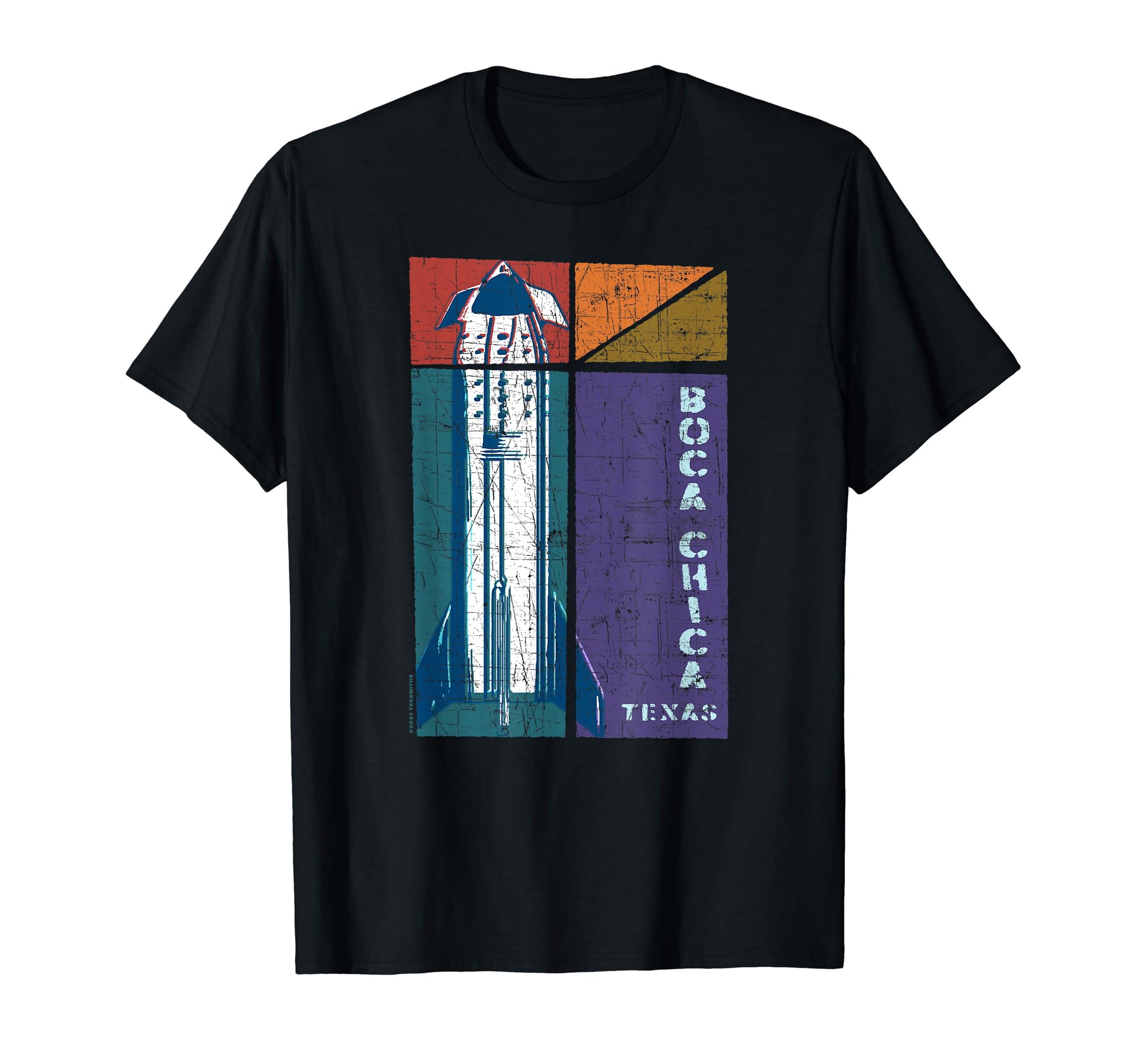Boca Chica Texas Starship Cool Retro T-Shirt