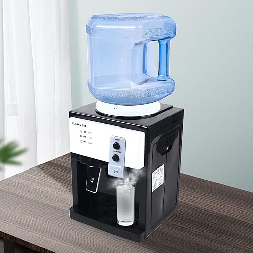 Miniatura 3 de Dispensador de agua de encimera de carga superior para botella de 1 a 5 galones, máquina de beber eléctrica con dispensador de agua caliente y fría