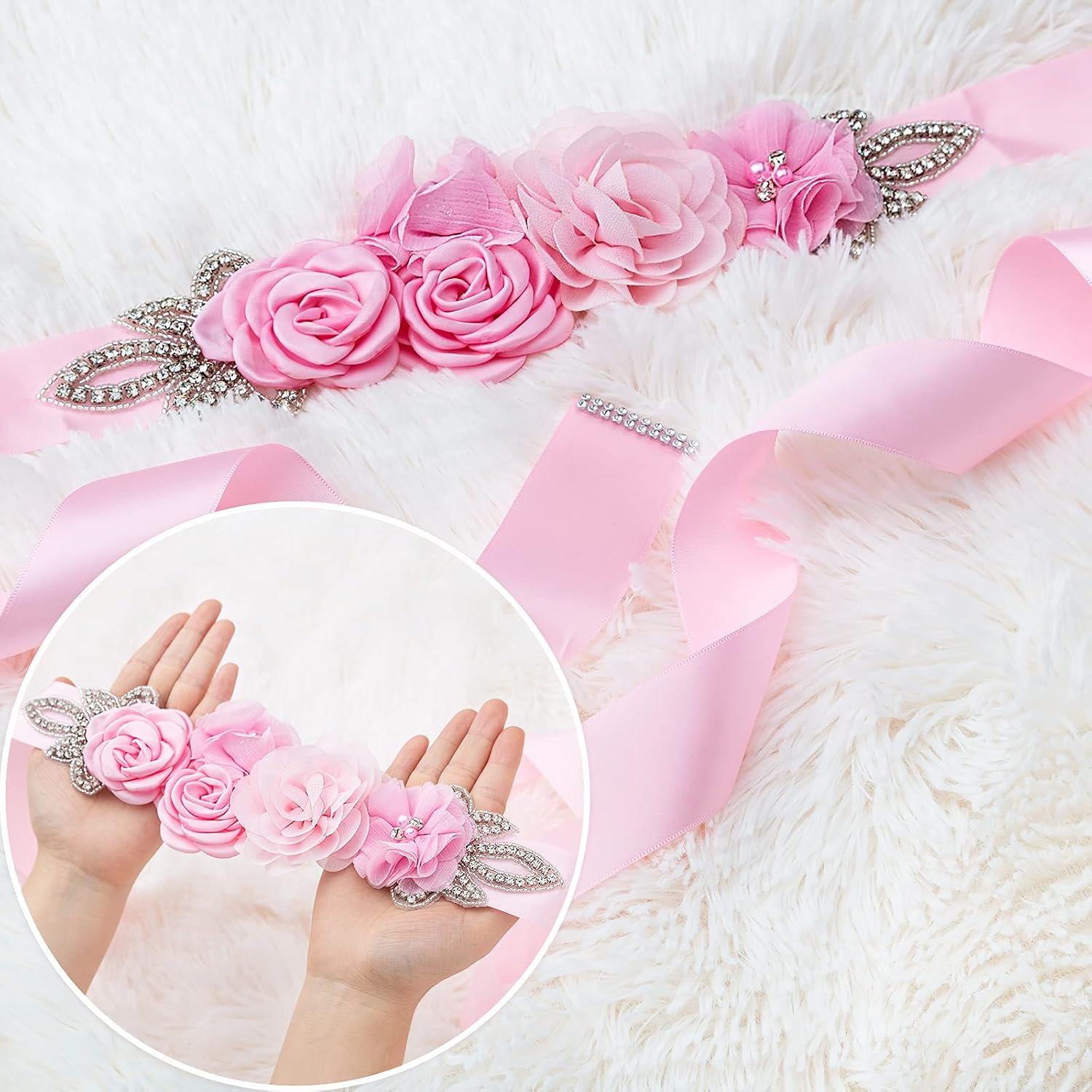 Mom to Be Sash Baby Shower Decorations Set, Gender Reveal Party Gift for Expectant Parents