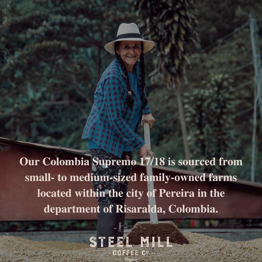 Steel Mill Coffee Co. Chocolate Raspberry Flavored Whole Bean Coffee – 2lb Bag – Medium Roast – 100% Arabica Beans – Colombian Origin – Vegan, Gluten-Free, Sugar-Free