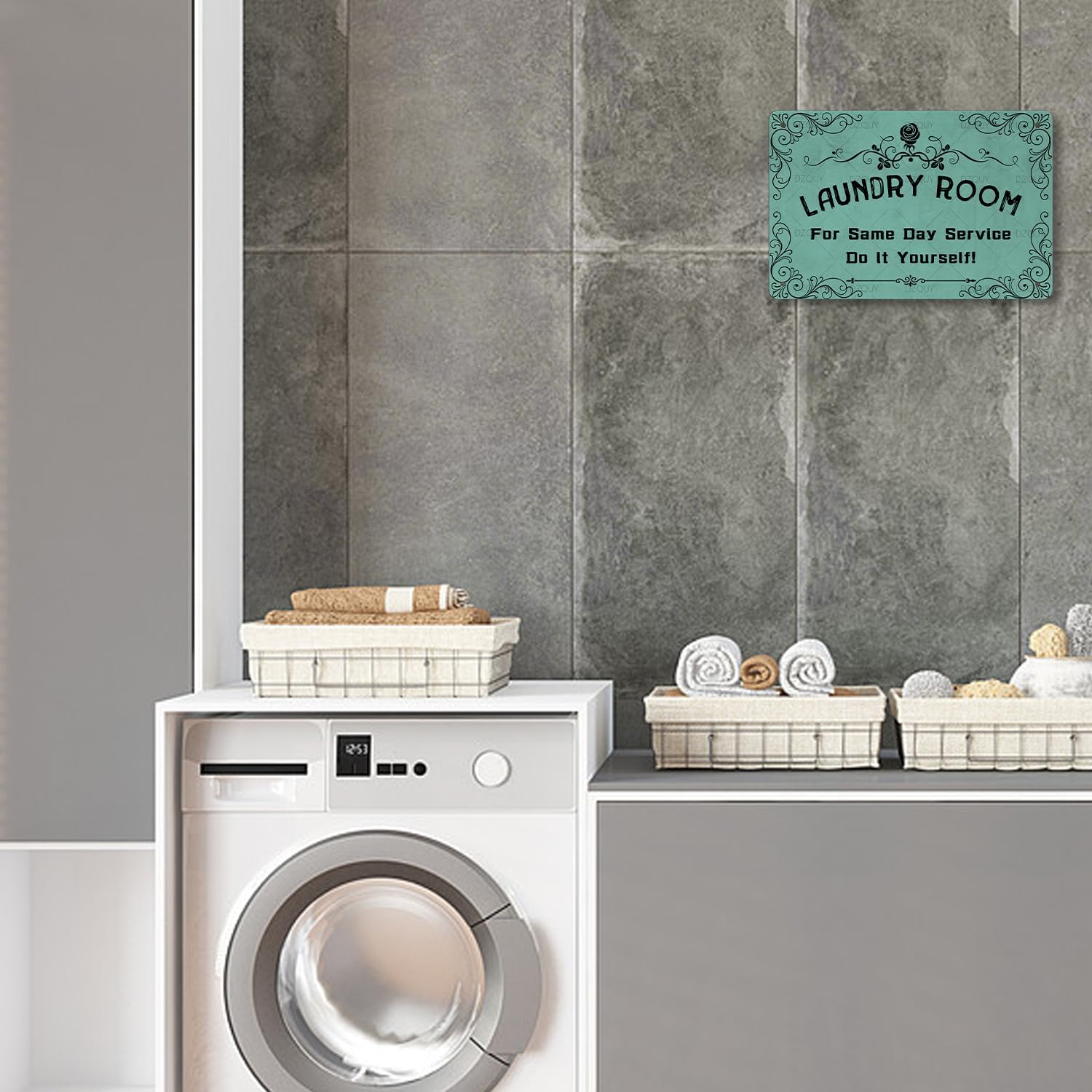 DZQUY Laundry Room for Same Day Serveice Sign 8x12 inch image 3