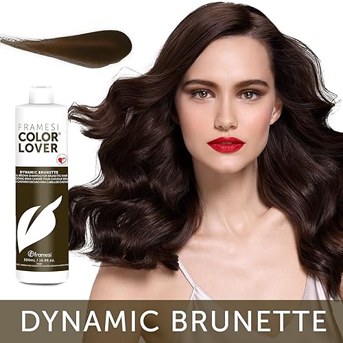 Miniatura 4 de FRAMESI Brunette Hair Care  Color Lover Dynamic Brunette Champú, 16.9 onzas líquidas, champú sin sulfato  Framcolor Extra Charge Chocolate, 4.2
