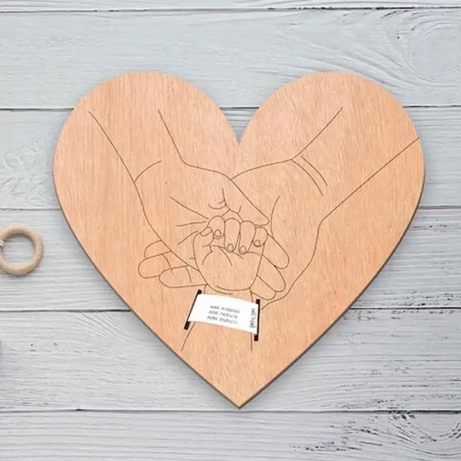 Bracelet en bois pour nouveau-né - Cadeau de fête prénatale - Souvenir et bracelet photo - Montrer la naissance de bébé - Magie en bois