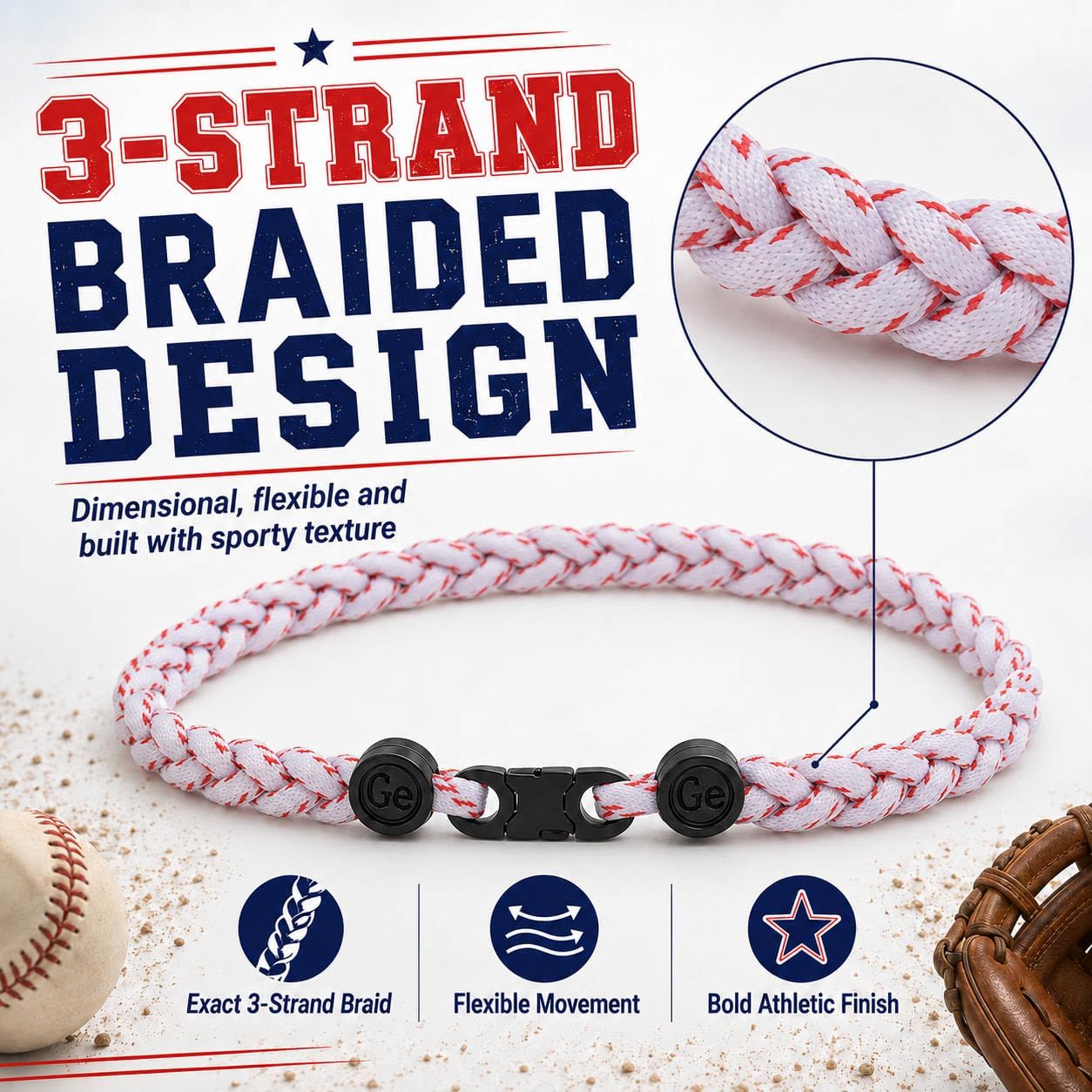 1/12 Pack Baseball Necklaces, 18 Inch Braided Rope Team Gifts Bulk