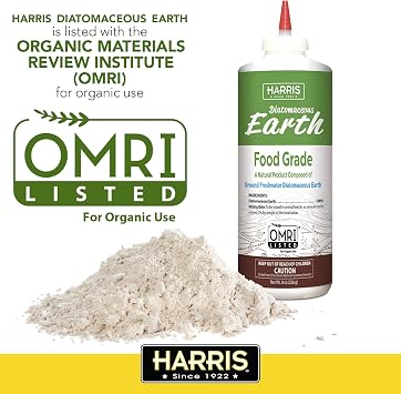 HARRIS Diatomaceous Earth Food Grade, Half Pound with Easy Application Puffer Tip