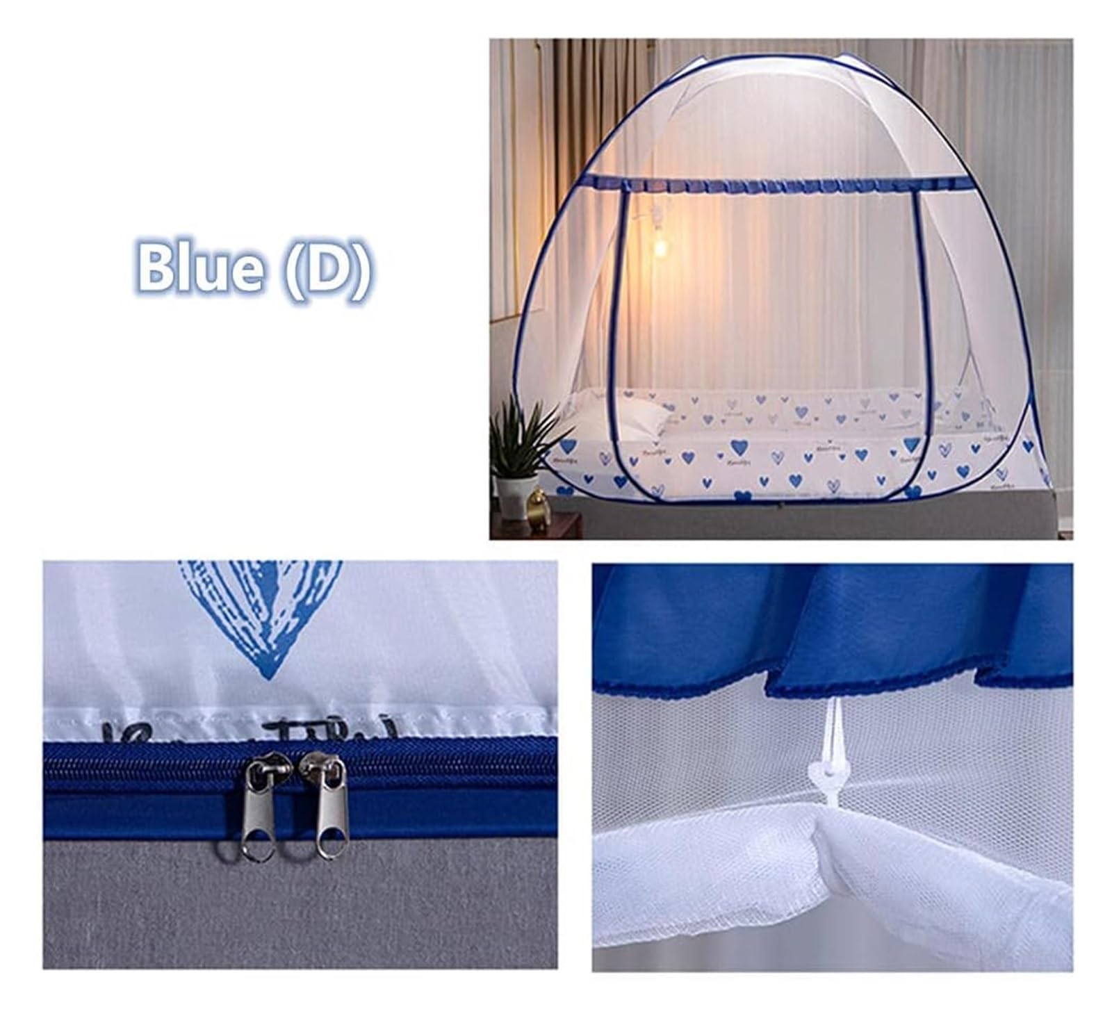 Mosquitera Plegable de Viaje, Mosquitera emergente for Cama, 1,0-1,8x2,0 m(D,W 78.7" x L 59.1" (1 Panels))
