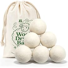Wuadua Wool Dryer Balls Laundry Balls for Dryer, Reusable Fabric Softener