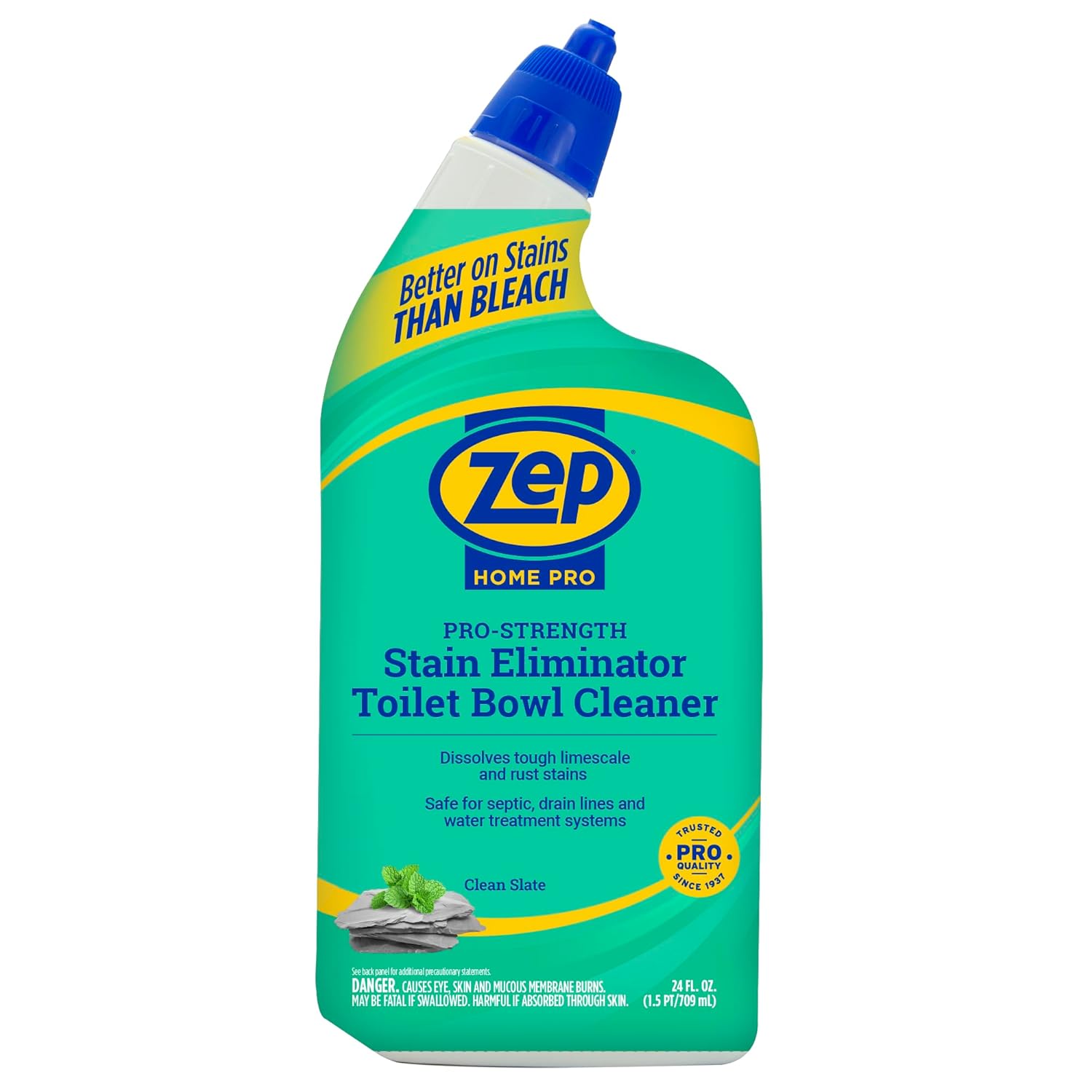 Zep Home Pro Pro-Strength Stain Eliminator Toilet Bowl Cleaner – 24 FL OZ (1 Pack) – Dissolves Tough Limesacle and Rust Stains