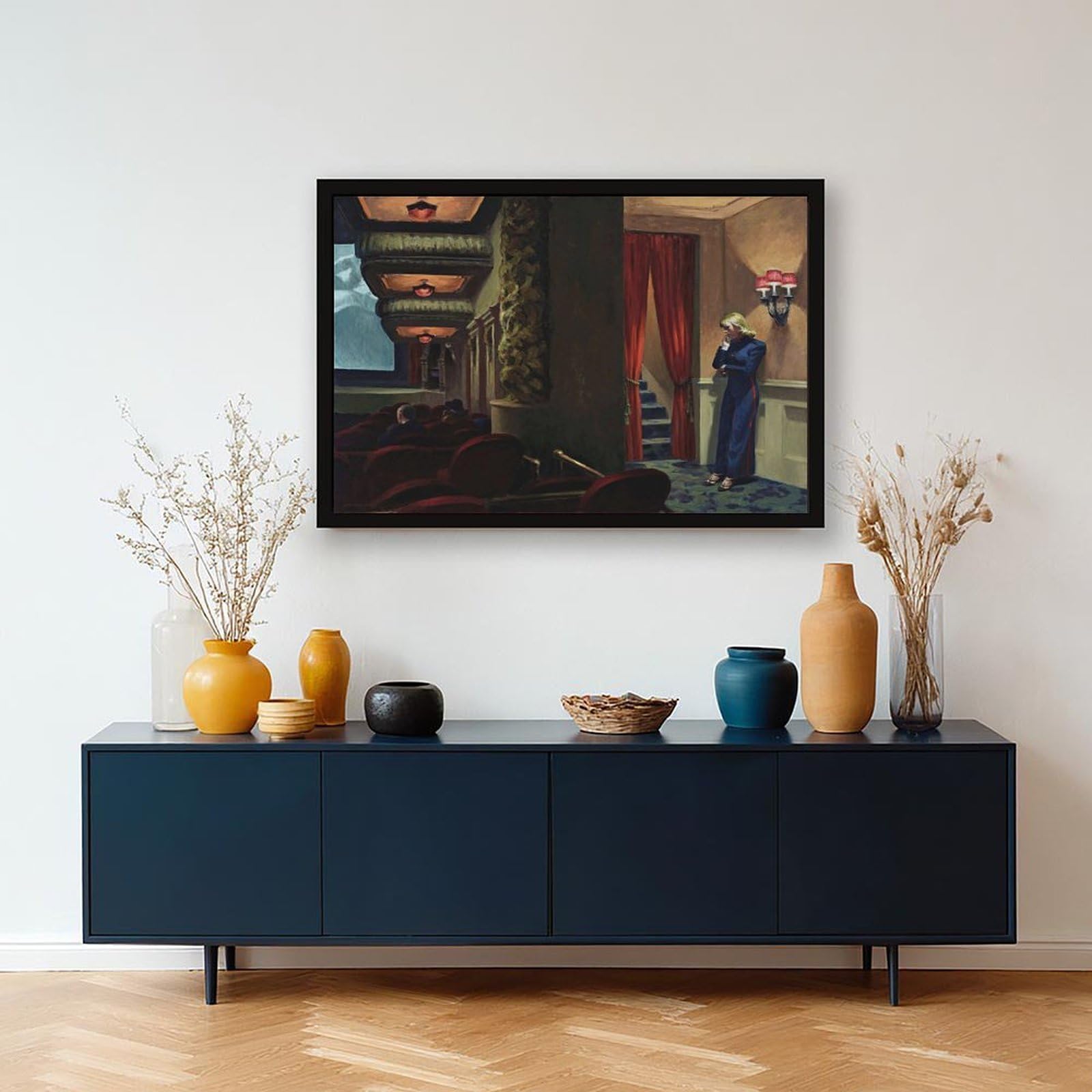 WCYB Edward Hopper Kunstdrucke, Poster, Motiv: New Yorker Film, Leinwand, Dekogemälde, Wandkunst für Büro, Wohnzimmer, zum Aufhängen, 40,6 x 61 cm (L x B)