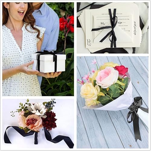 Miniatura 9 de Cinta de satén verde de 1 pulgada x 25 yardas, cinta de tela de color sólido para envoltura de regalos, manualidades, fabricación de lazos para el