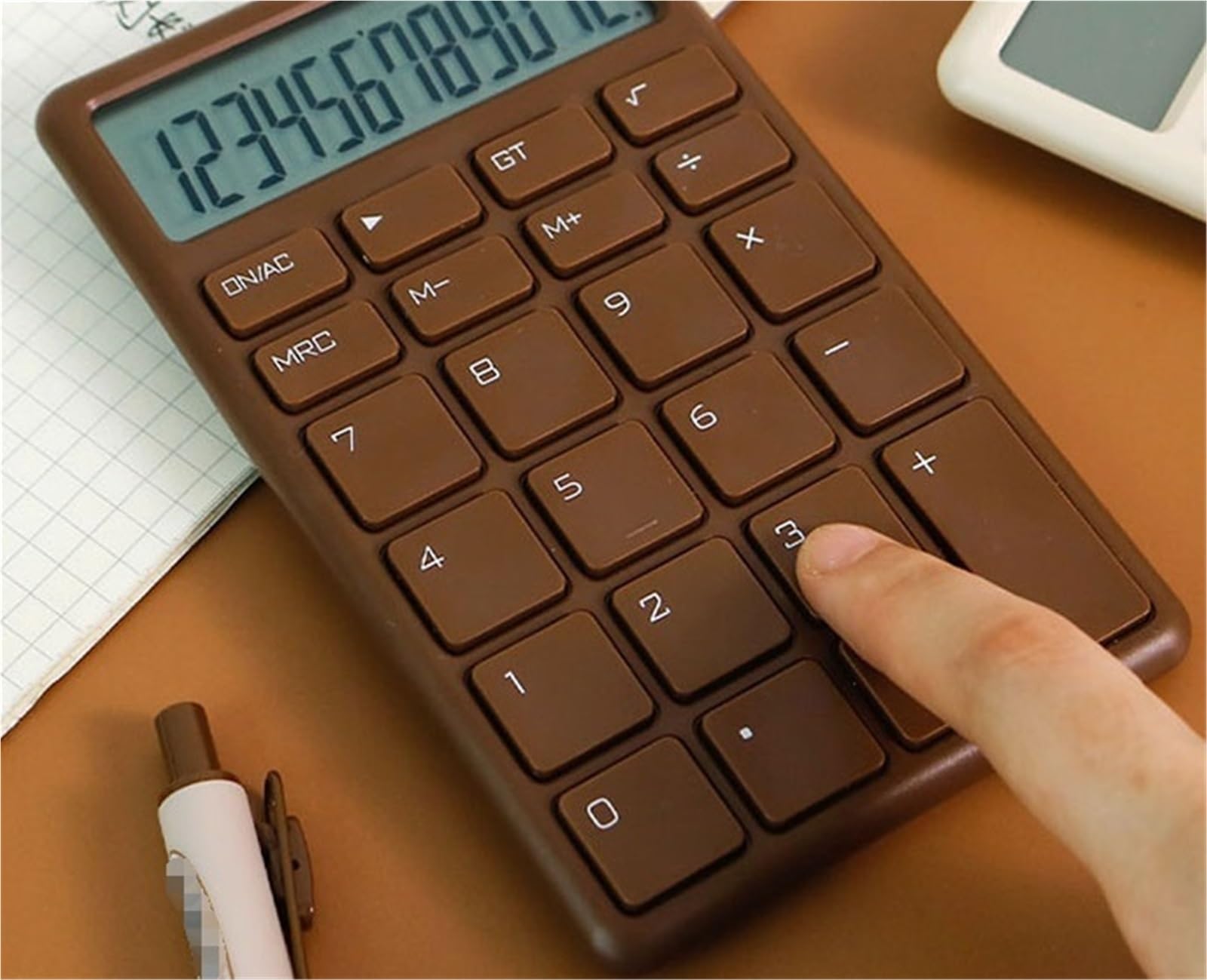 Herramientas De CáLculo Calculadora Multifuncional con Pantalla De 12 Dígitos For Oficina Financiera Portátil For Estudiantes Adecuadas para Colegio Y Hogar(Bruin)