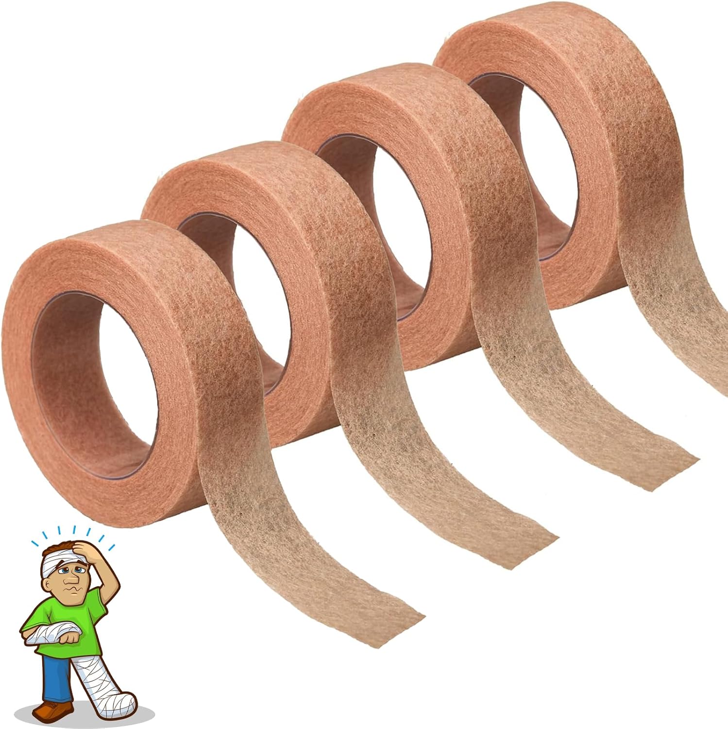 Skin Tape, 4pcs Earring Tape, 5x5cm Nose Tape, Leukoplast Tape, Earring