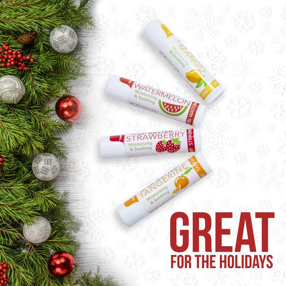 CHAP-LIP Lip Butter Lip Balm with Fruit Flavors, Cocoa Butter, Coconut Oil | Moisturizing Vitamin E & Total Hydration Treatment & Soothing Lip Therapy : Beauty & Personal Care