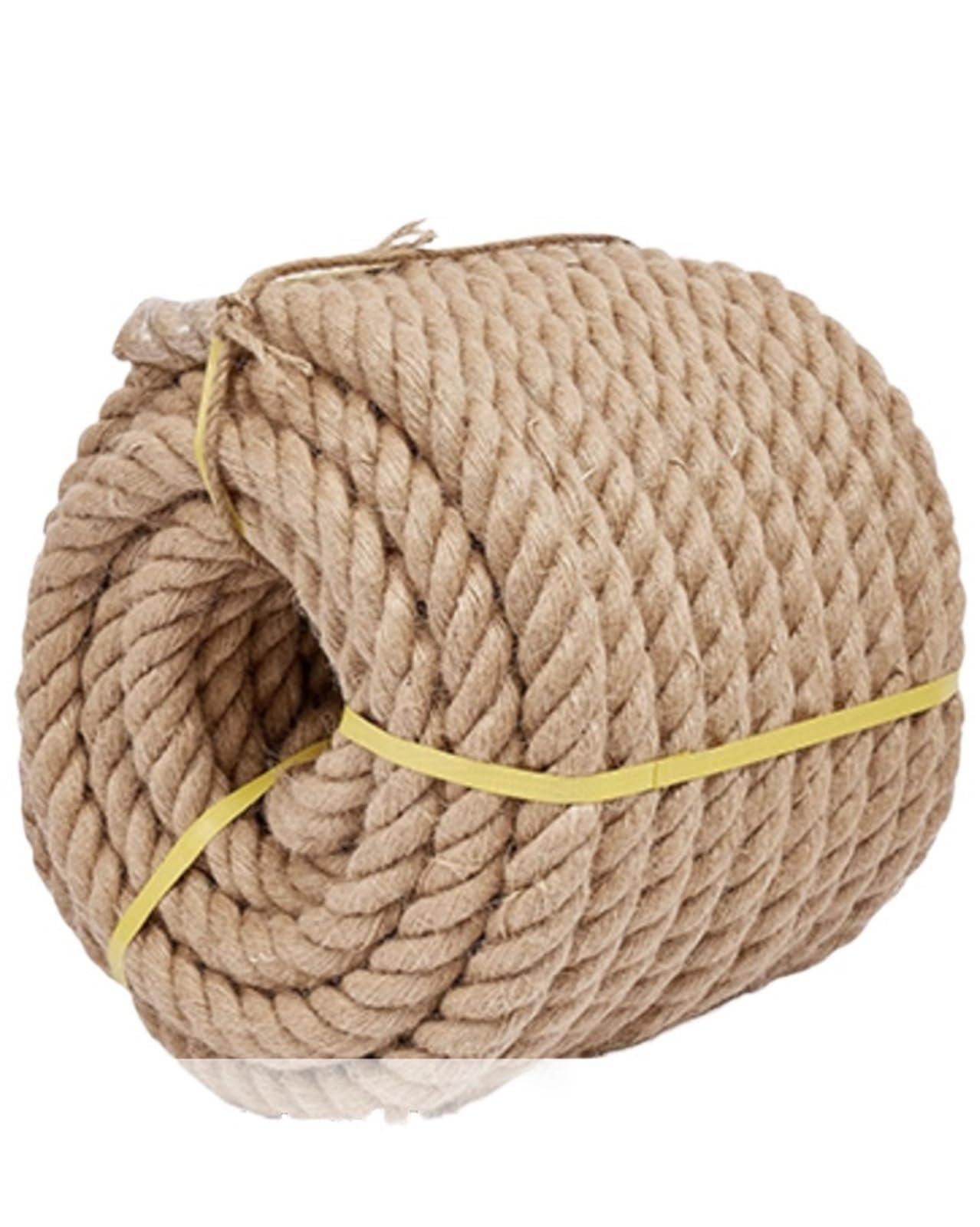 Natural Jute Twine Jute Rope, 8/10/12/14/16mm Natural Hemp,Twisted Manila for Crafts,Gardening,Climbing,Hammock,Nautical,Tug of War,Railings