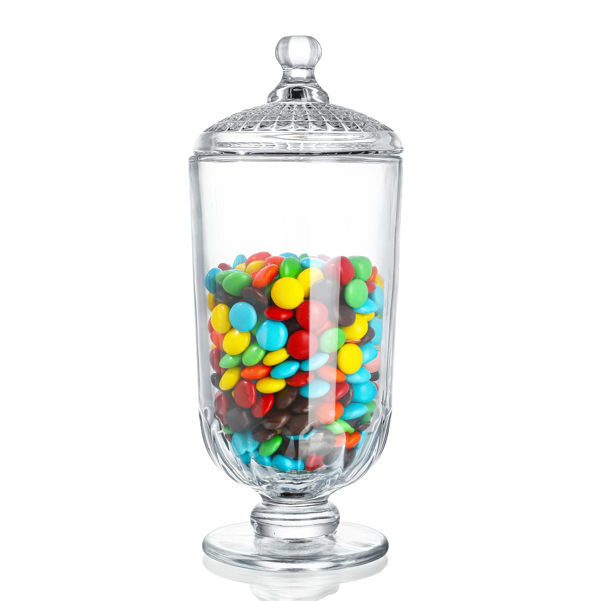 24oz/768ml Glass Sweet Jar with Lid Clear Cookie Canisters Storage Decorative Jars for DIY Projects,Candy Buffet,Shower Favors