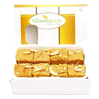 Ghasitaram Gifts Indian Sweets - Sweets Nanis Special Besan Barfi, 200g