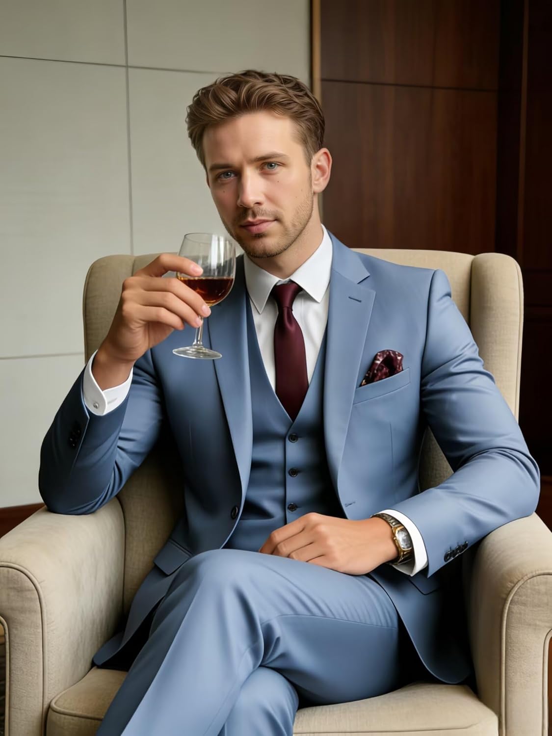 Formal Suits for Men Slim Fit 3 Piece Mens Tuxedo Suit Set Wedding Prom Suits Formal Business Men's Tuxedos for Wedding Prom