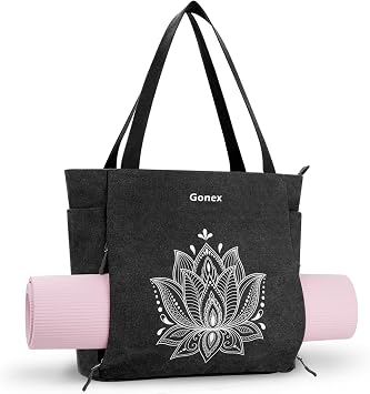 Gonex Yoga Bag Women's Yoga Bag Mat Holder Canvas Gym Pilates