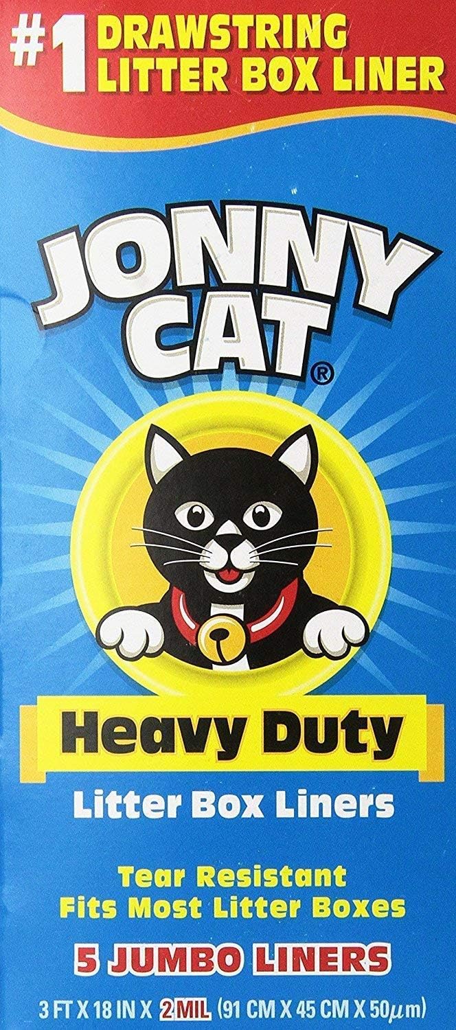Jonny Cat Heavy Duty Litter Box Liners, Jumbo, 5 Liners-Box