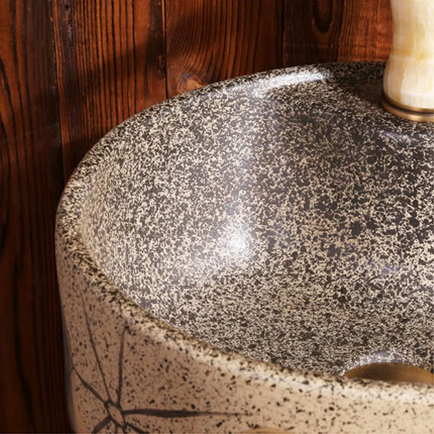 Pedestal Lavatory Sink, athroom Sink Toilets Basins Handmade with Drain Installation Hole, for Indoor and Outdoor,Without Mirror (with Mirror)