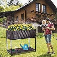 Vista 8 de WONDER GARDEN Raised Garden Bed-Planter Box - Elevated Raised Garden Beds Outdoor with Legs & Storage Shelf for Vegetables Flower Herb Backyard