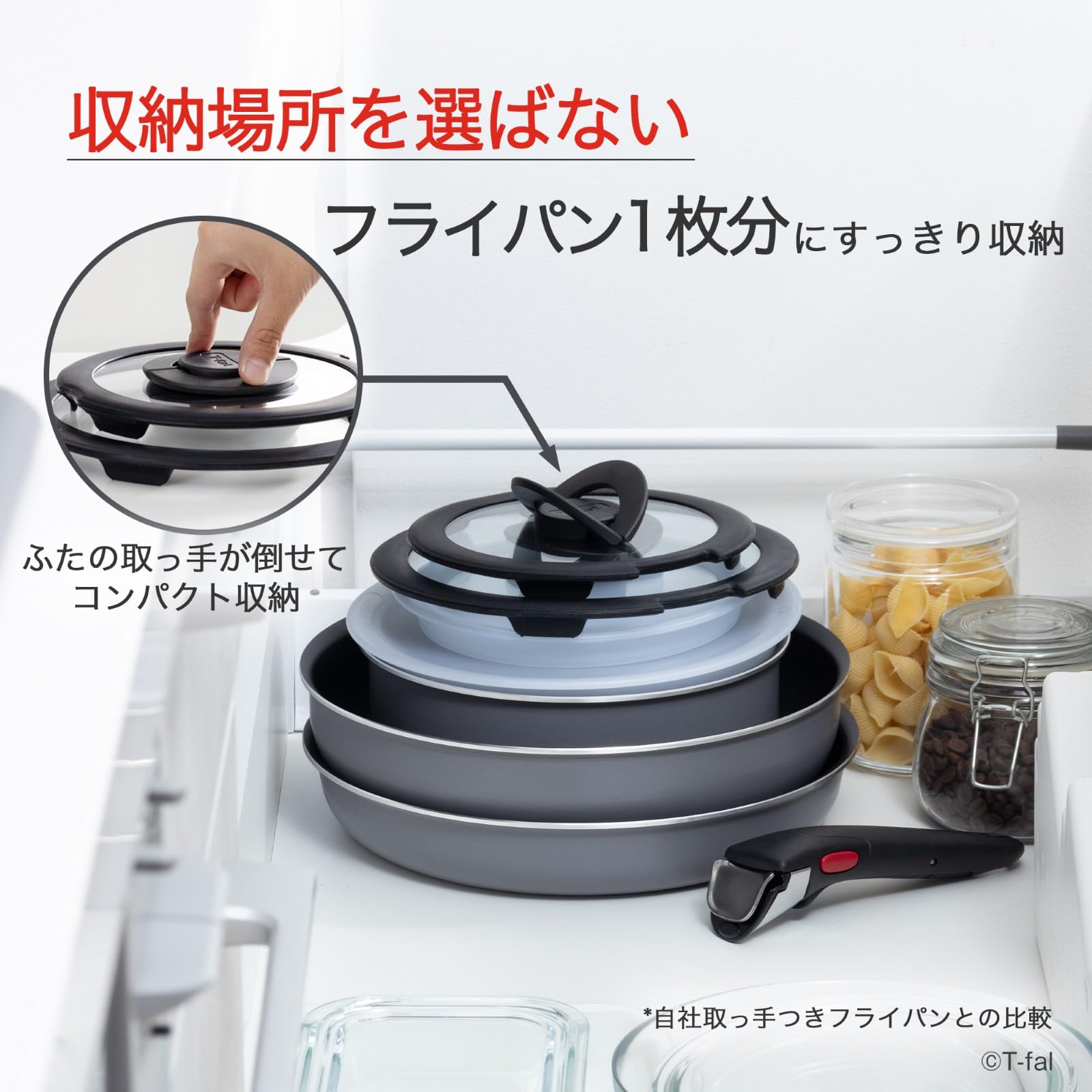 ティファール 鍋フライパンセット 9点 インジニオ・ネオ フレーズグレー L16199サムネイル6