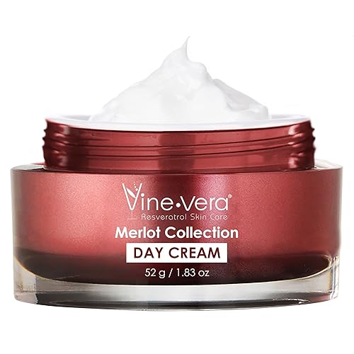 De Vine Vera, Resveratrol, crema humectante de día de Merlot, 1.76 onzas