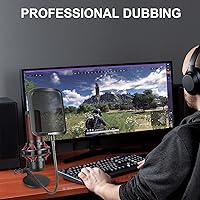 Vista 5 de Aokeo Filtro pop de metal, capa de malla metálica para micrófono Hyperx QuadCast, Blue Yeti y otros micrófonos, escudo pop con brazo flexible