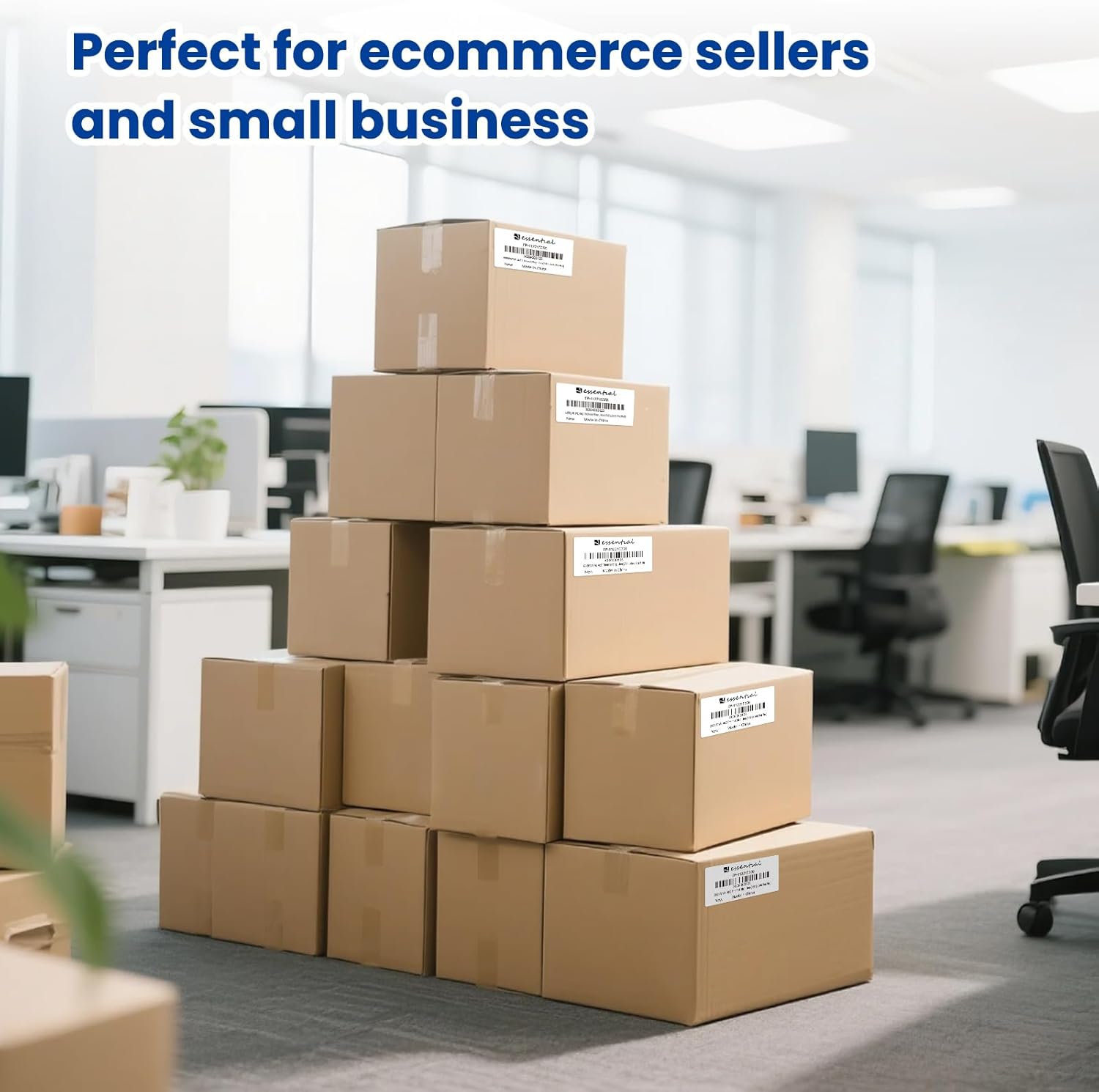 4 x 2 Inches Direct Thermal Barcode Labels, Waterproof and Oil-Proof Scratchproof, 750 Labels of Roll, Compatible with Zebra Printers (16 Roll-12000 Tags) White - Image 6