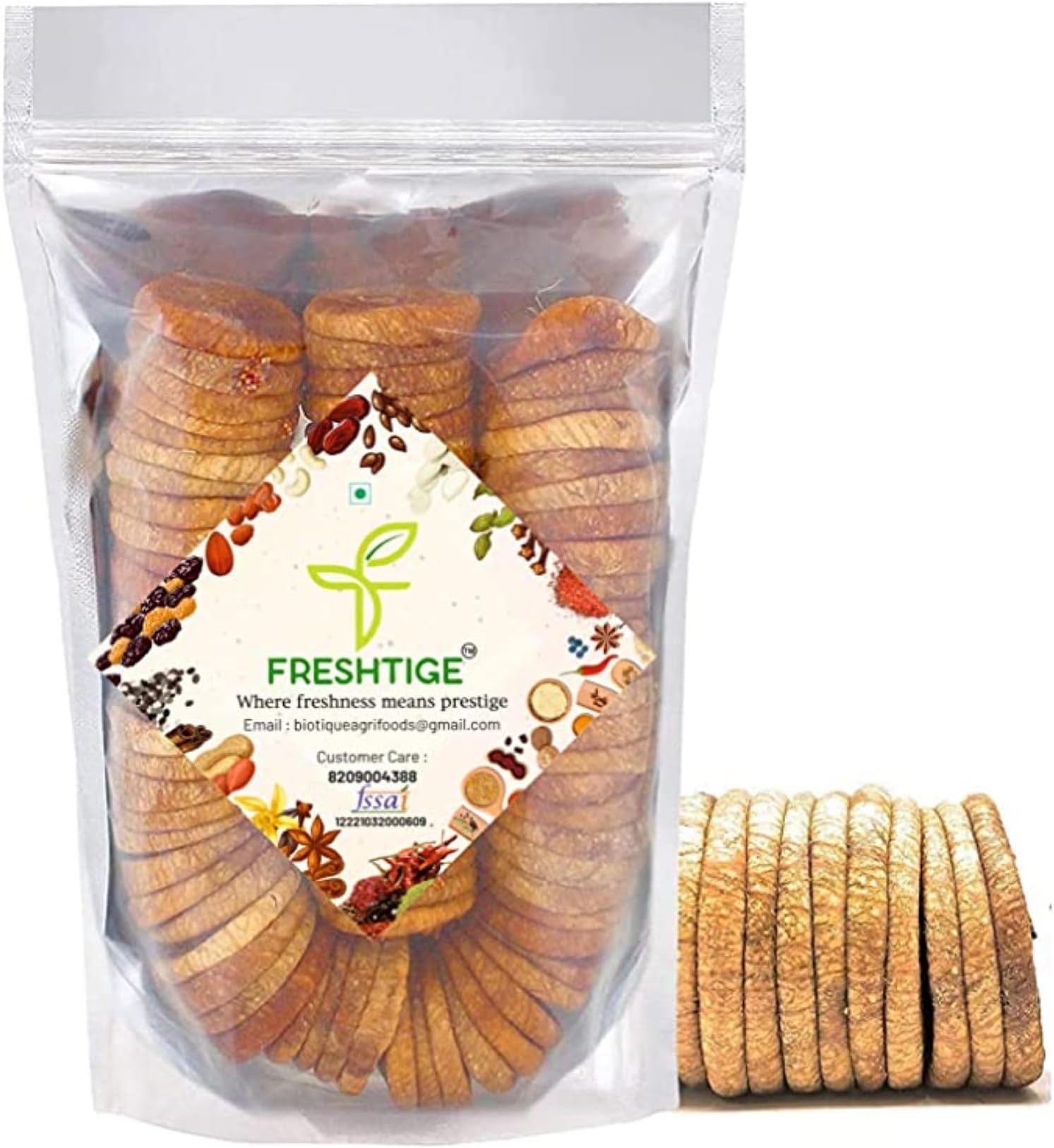 Freshtige Premium Anjeer Figs | Dry Anjir | Dried Figs Dry Fruits For Body Mass loss Good For Physical Health (Net Package of 1 KG)