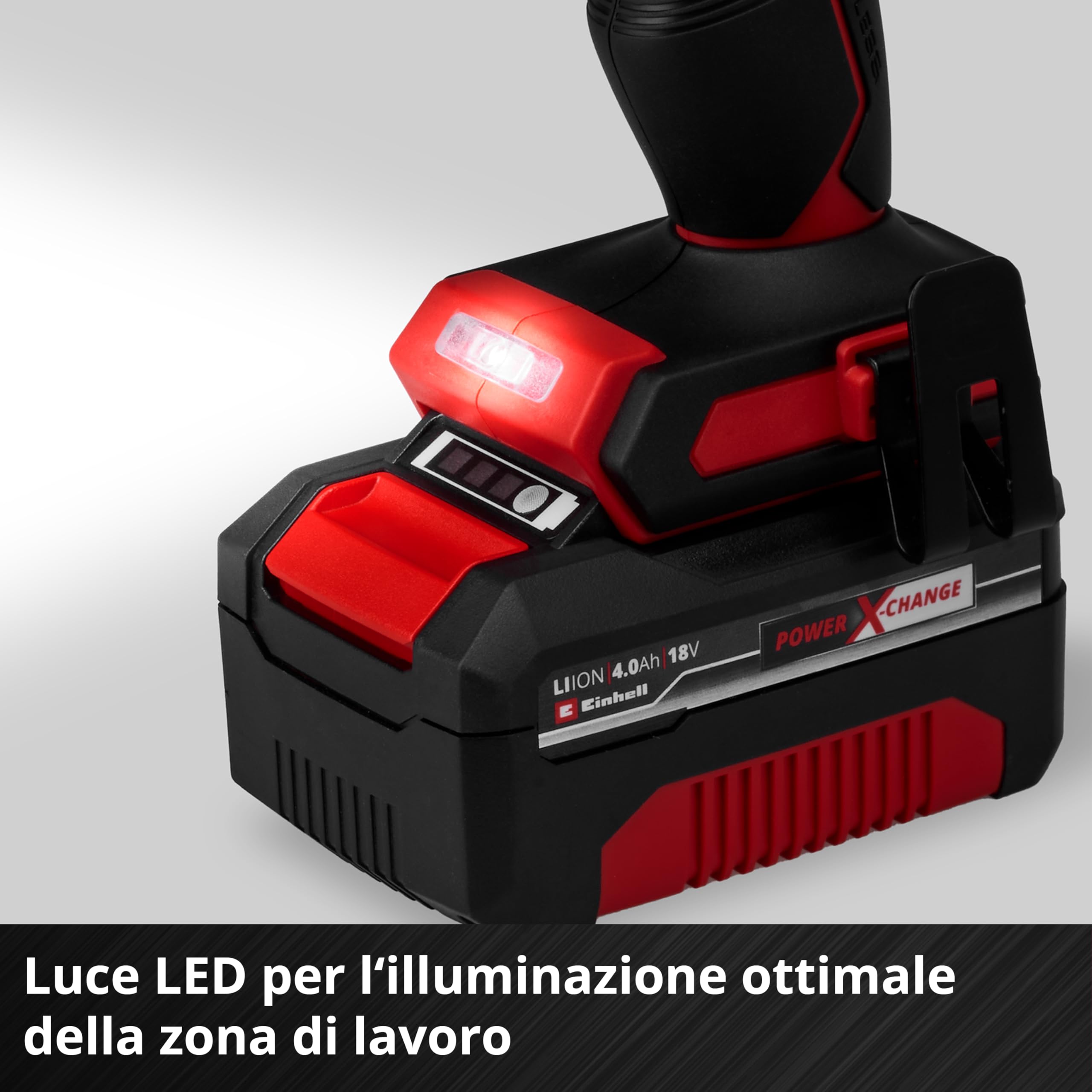Einhell Professional Avvitatore a percussione IMPAXXO 18/450 (1x4,0Ah) Power X-Change (18 V, 450 Nm, brushless, attacco quadrato esterno, incl. batteria da 4 Ah, caricabatterie, set bussole)