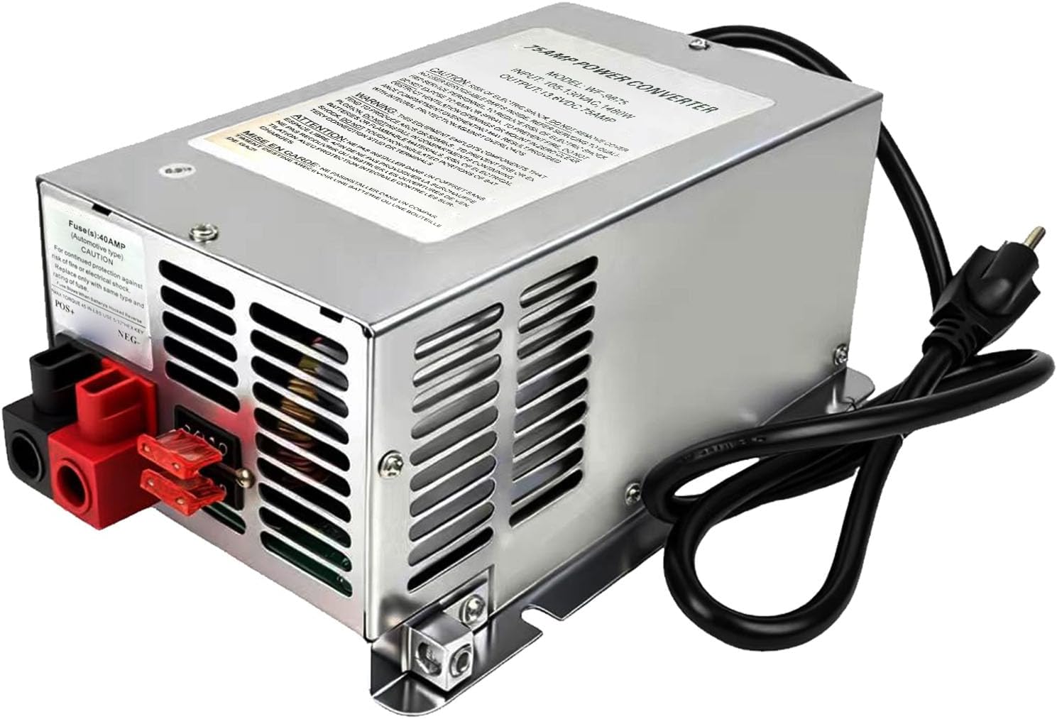 WF-9875 75 Amp Power Converter, WF-9875-AD, Replace for Trailer Camper 9800 Series,WF-9875-MBA,WF-9875-AD-MBA, 75 Amp Power Converter for Rv, 5 Years Warranty