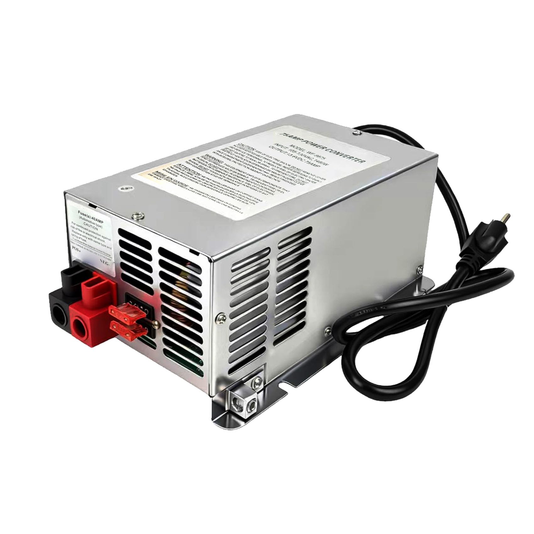 WF-9875 75 Amp Power Converter, WF-9875-AD, Replace for Trailer Camper 9800 Series,WF-9875-MBA,WF-9875-AD-MBA, 75 Amp Power Converter for Rv, 5 Years Warranty
