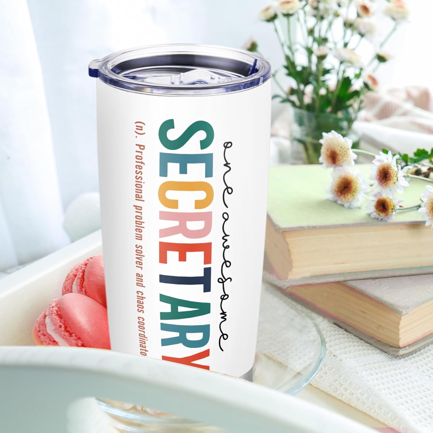 Secretary Gifts for Women Administrative Professional Day Birthday Retirement Appreciation for Secretary Tumbler Mug Cup 20oz - Image 6