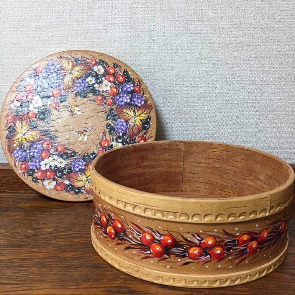 ロシア雑貨☆白樺工芸べレスタ パンジー収納boxマトリョーシカ ロシア雑貨☆白樺工芸べレスタ パンジー収納boxマトリョーシカ