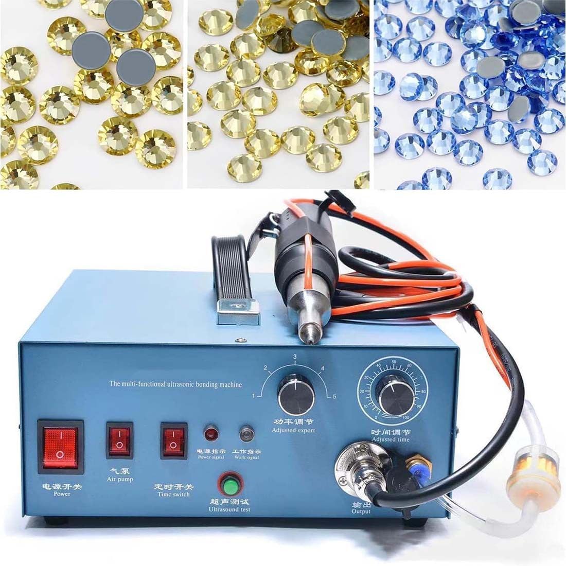 HTDRE Rhinestone & Pearl Setting Machine – No-Glue Crystal & Bead Press Fixing Tool for Clothing, Shoes, Bags, and Decorations