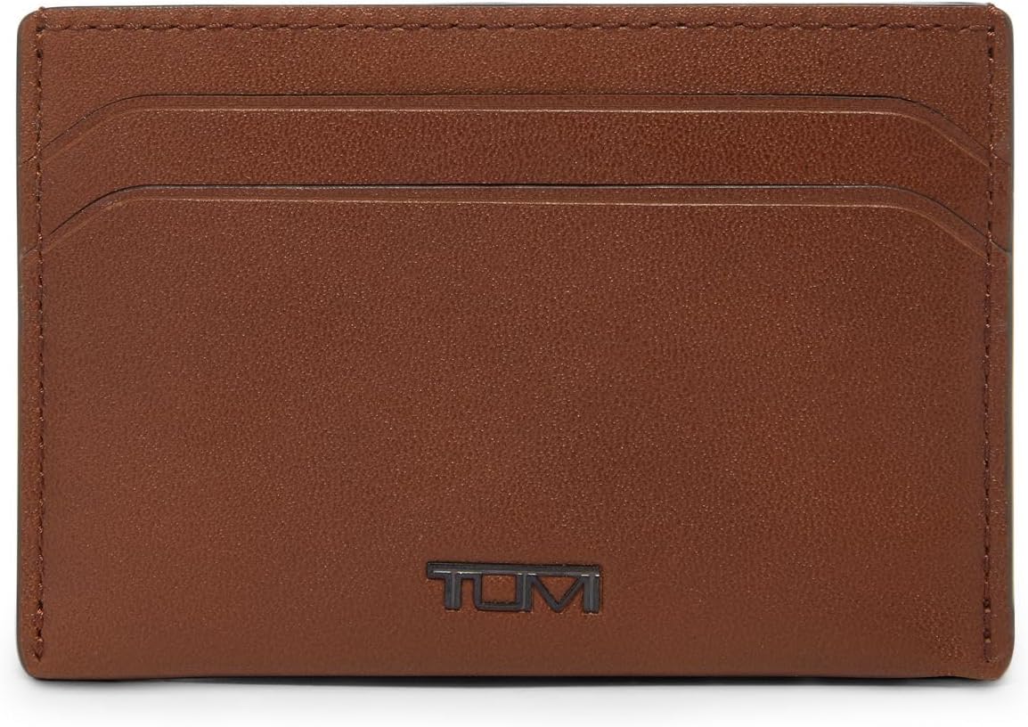 TUMI - Nassau Slim Card Case - Slim Wallet Card Holder for Men & Women - Thin Wallet - Soft Nappa Leather Material - Embossed Black