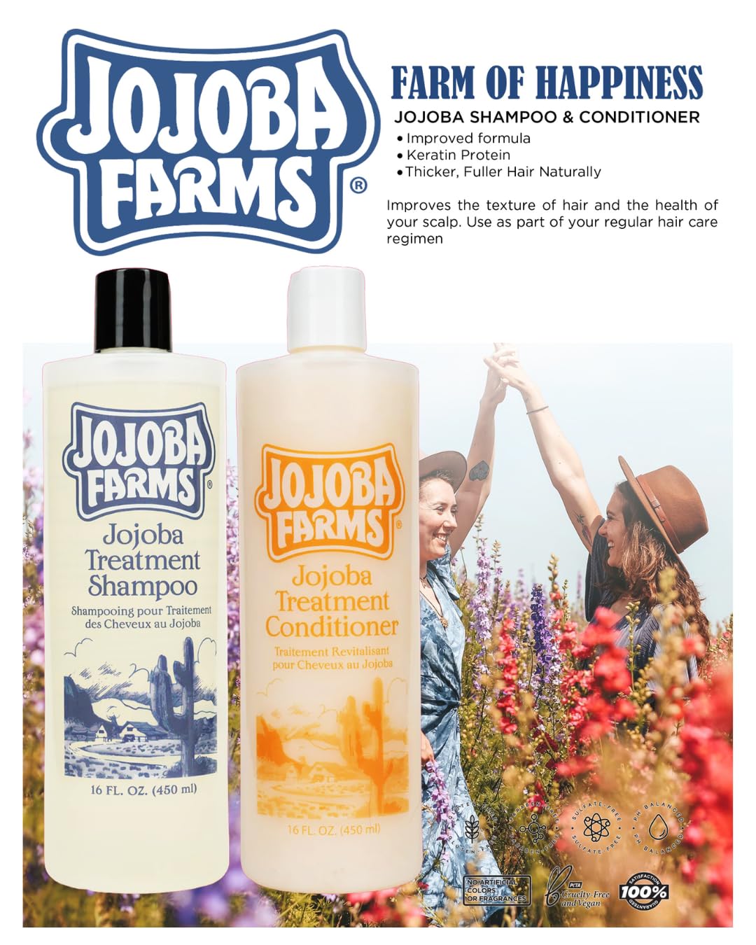 Jojoba Farms Treatment Shampoo and Conditioner Bundle
