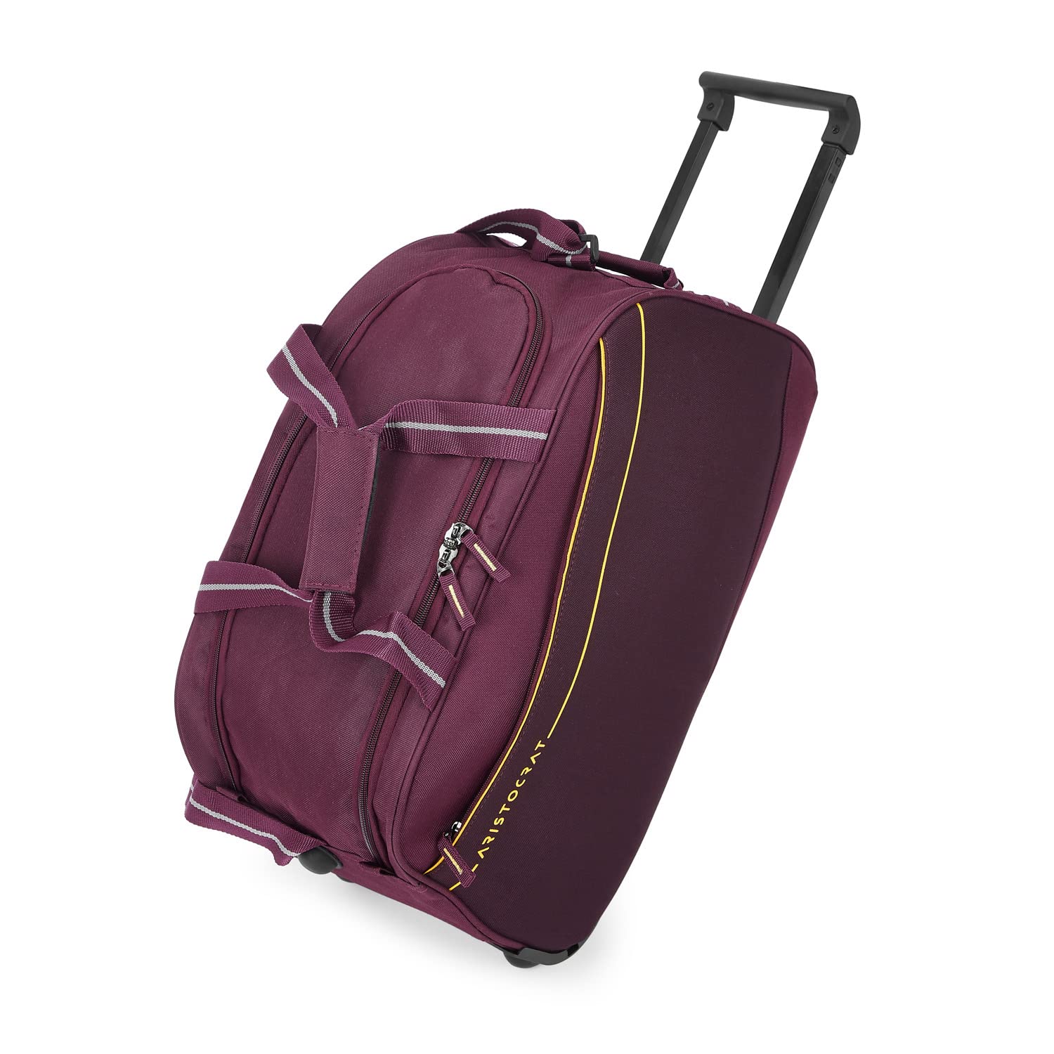 Aristocrat Polyester Solid Pattern Delta Dft 52 Hardshell Inlineskatewheel Suitcase/Trolley Bag (Purple, Small), H-31 Centimeters