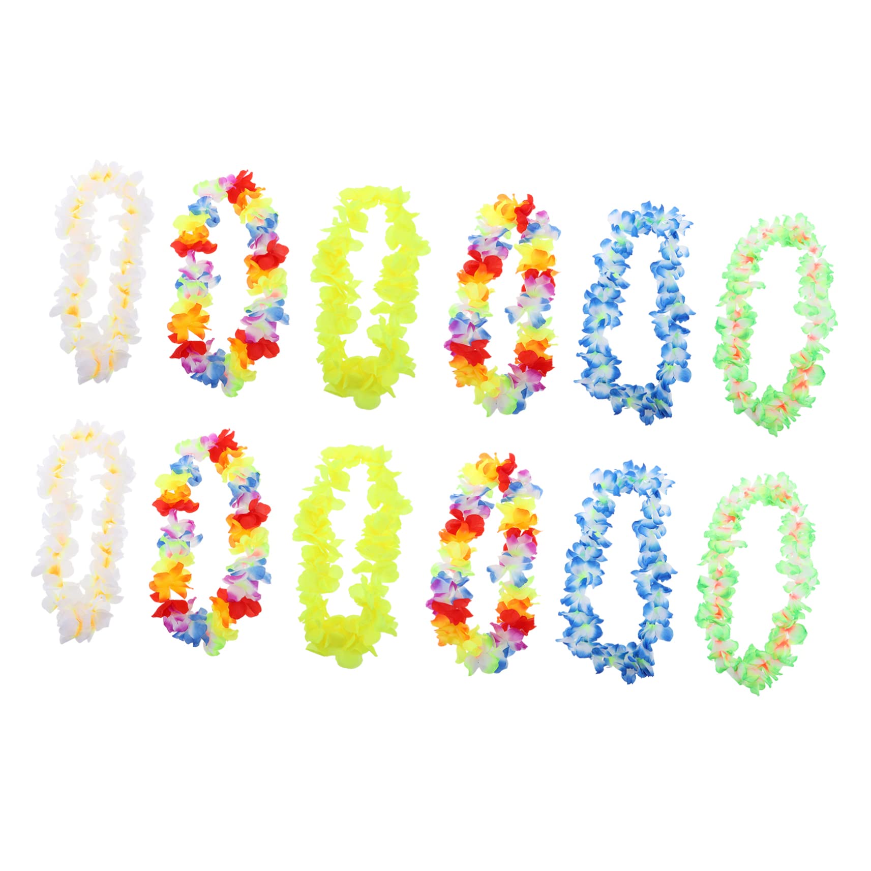 12stücke Hawaiianische Leis Dekorative Garlands Für Partys Sommerfest Hochzeiten Und Fotos Bunte Blumenkränze Für Feiertagsdekoration Und Strandveranstaltungen