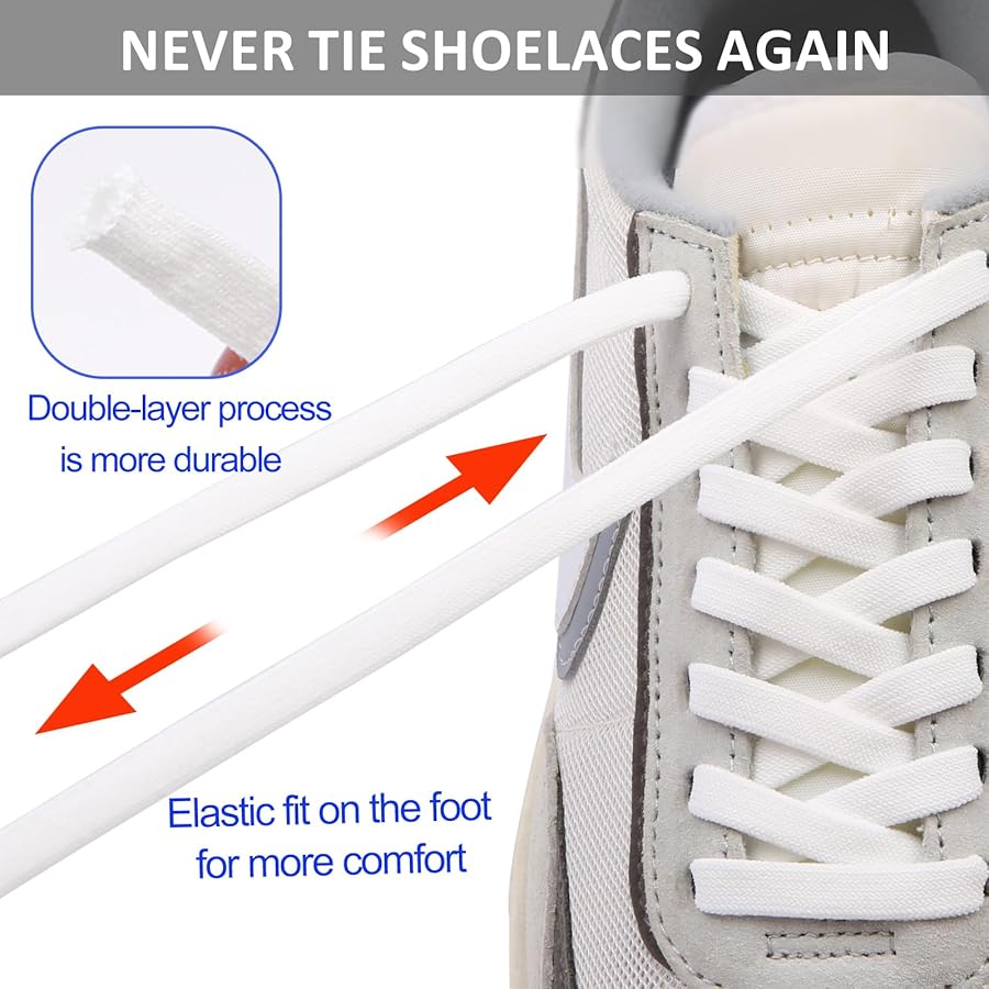 Amazon.com: ZHENTOR Elastic No Tie Shoe Laces for Adults & Kids