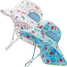 MASOCIO 2 Pieces Baby Hat Children Summer Hat Sun Protection Adjustable for Outdoor Beach
