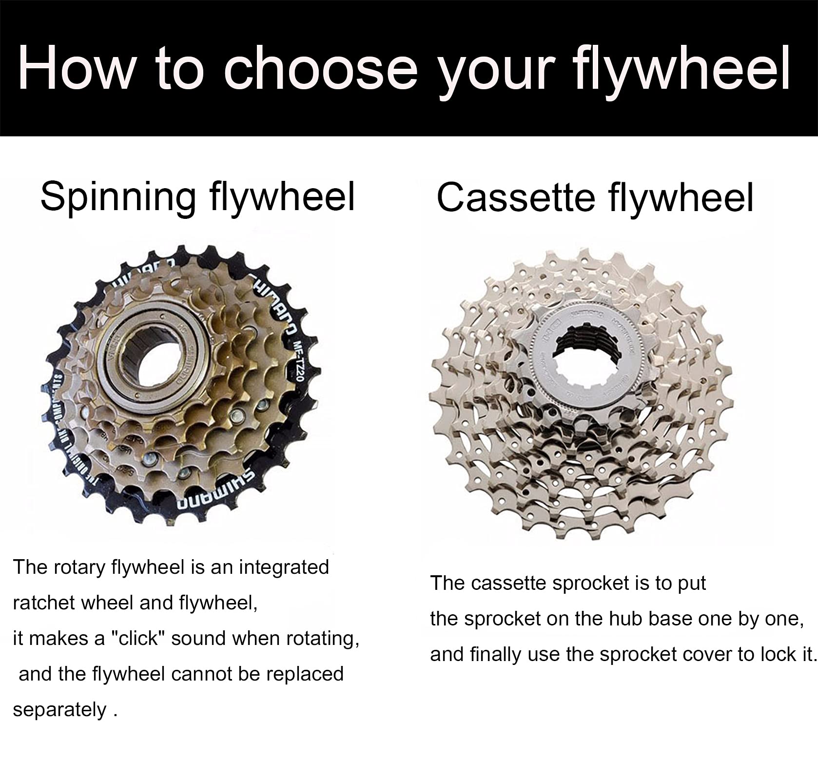 Pignone Ruota Libera 7 Velocità SHIMANO TOURNEY MF-TZ500 - Per Bici, E-Bike, Pedelec, 14-28 Denti - Foto 8