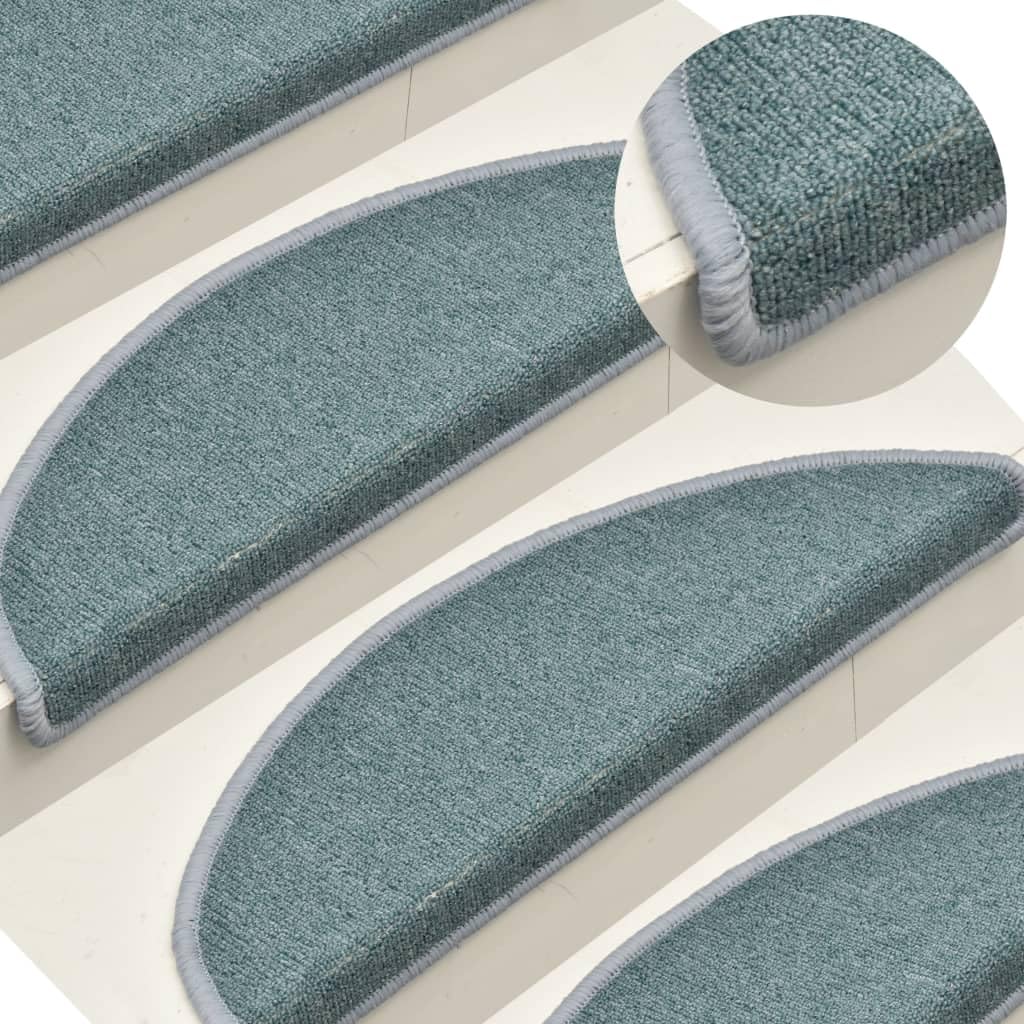 Evita resbalones en escaleras de madera con estas alfombrillas autoadhesivas azules de 56 cm