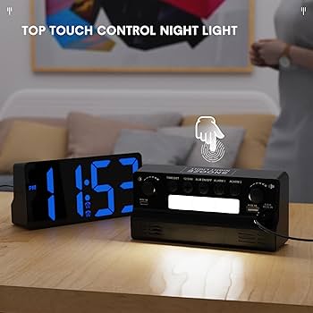 Amazon.co.jp: 寝室用デジタル目覚まし時計 7インチデジタル時計