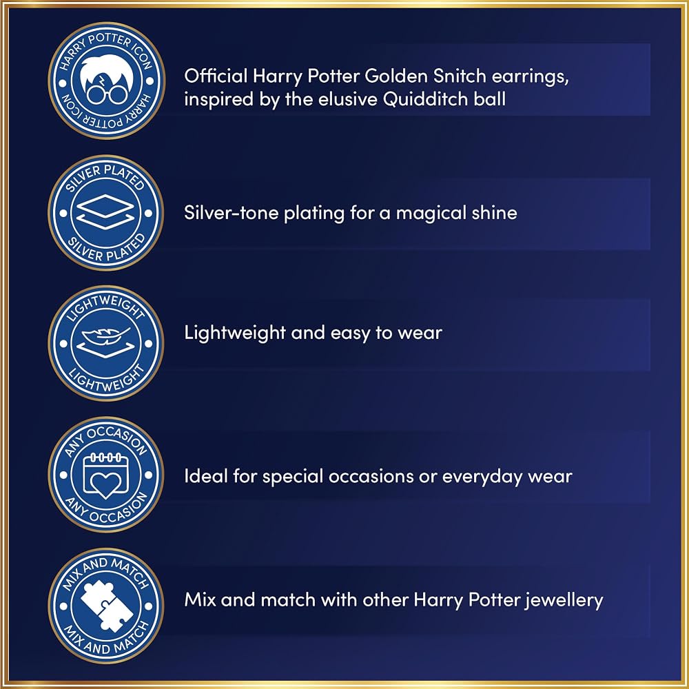 Orecchini Harry Potter Fawkes In Oro - Gioielli Ufficiali Per Fan In Lega Di Zinco
