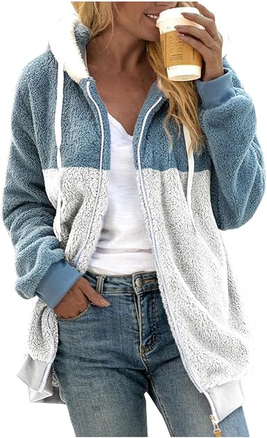 Amazon.com: Shakumy Sudadera con capucha de sherpa para mujer, sudadera con  capucha y cremallera, de gran tamaño, forro polar, con cordón, sudaderas  con capucha : Ropa, Zapatos y Joyería