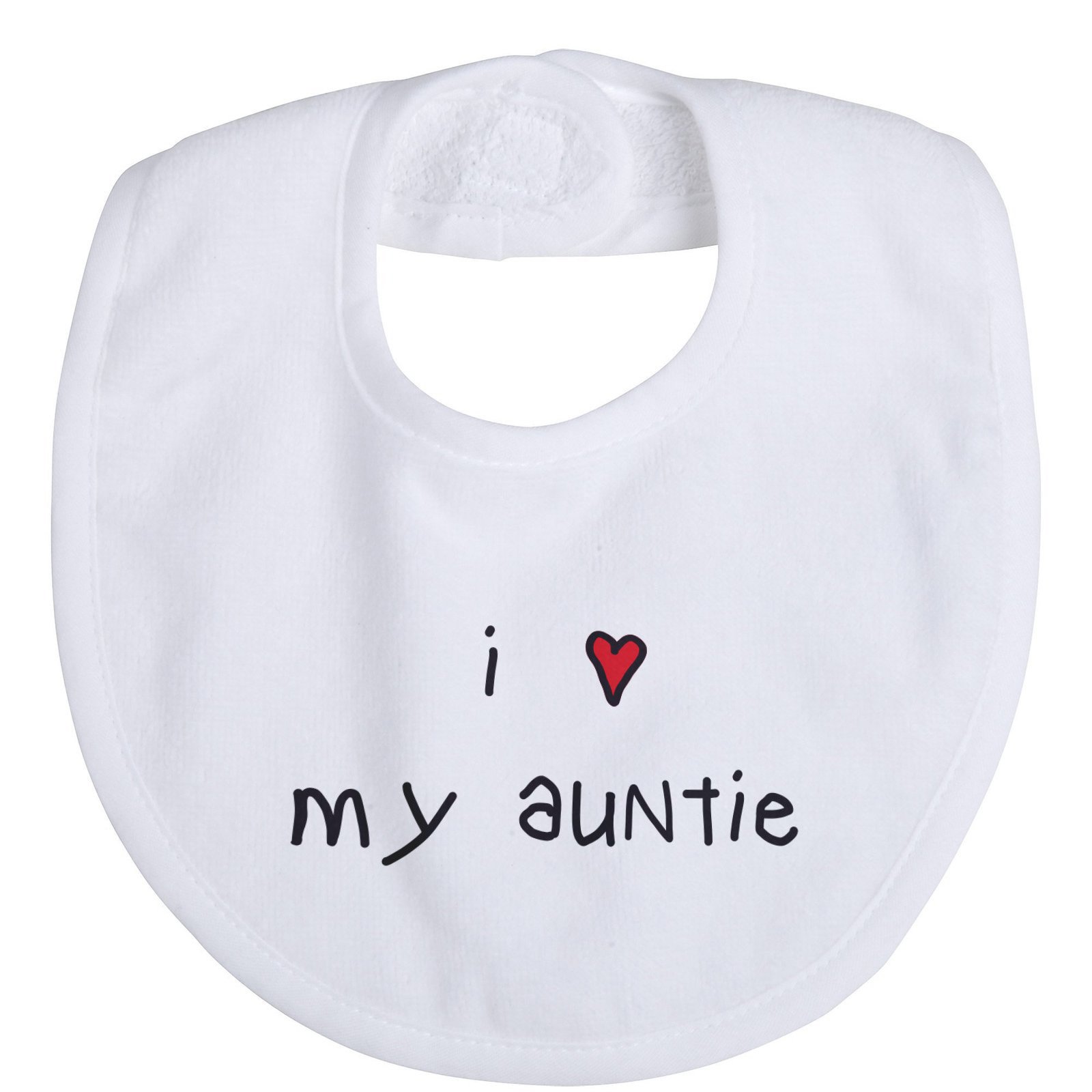 Make It Love It Sell It Men's White - I Heart My Auntie - Baby Pullover Bib, Boy Or Girl