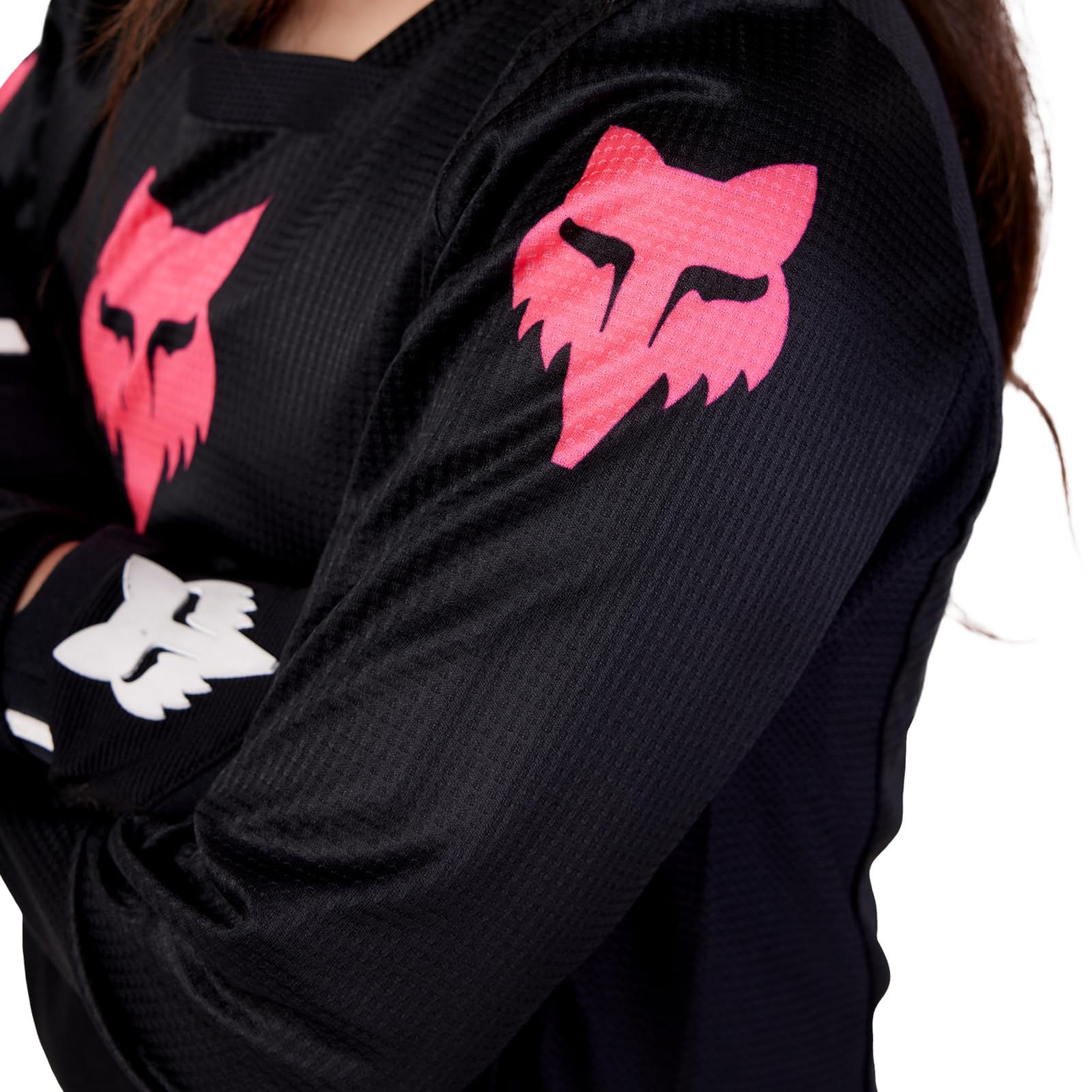Fox Racing Yth Girls Blackout Jersey, Cortavientos Niñas, Negro, YS